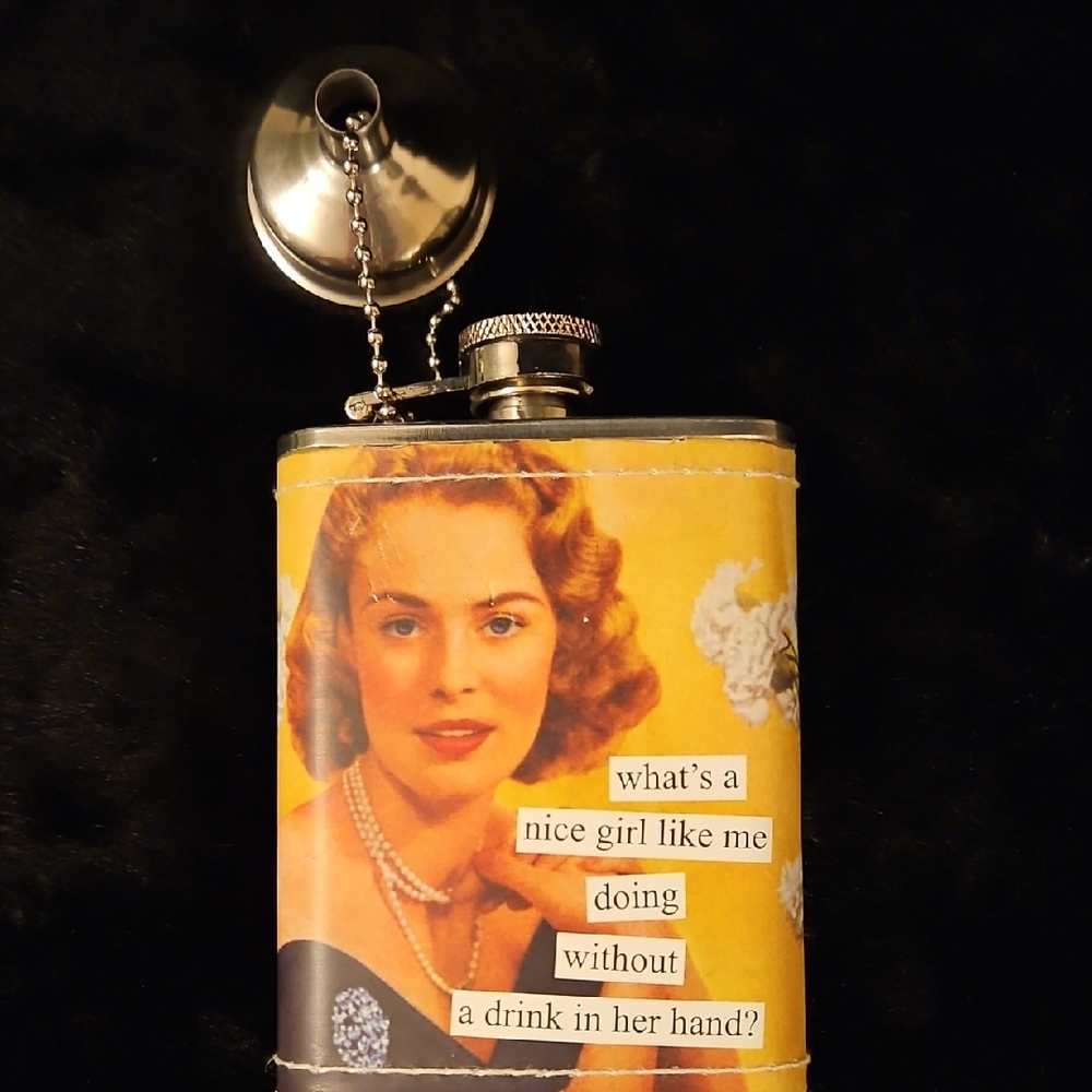 Vintage Style Yellow Flask